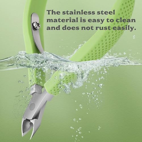 Cuticle Nipper with Anti-Slip Silicone Handle and Precision Blade