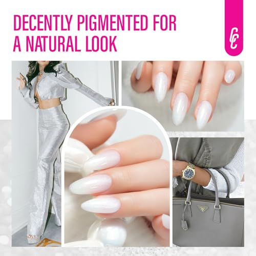 CHUCHU Glitter Pink and Moonlit White UV Gel Nail Polish Duo 8ml