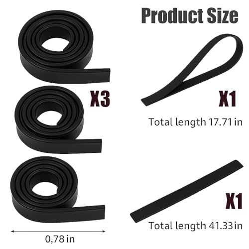 Silicone Squeegee Replacement Blades – 4 Rolls, Streak-Free Cleaning