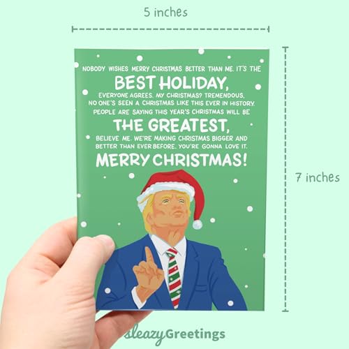 Funny Christmas Card with Donald Trump - Hilarious Holiday Greeting for Friends