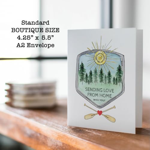 Summer Camp Greeting Card for Kids - Blank Card & Envelope