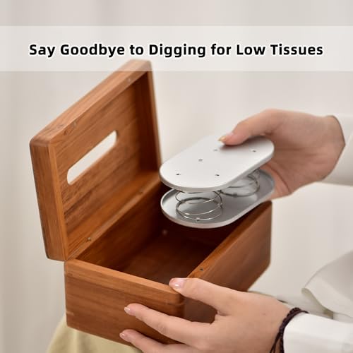 Aluminum Alloy Tissue Box Lifter with Controlled-Tension Spring | Fits Most Rectangular Tissue Boxes