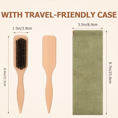 Ancable Boar Bristle Slick Back Hair Brush with Rat Tail for Styling