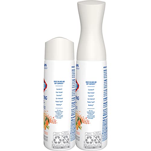 Clorox Disinfecting Mist, Lemongrass Mandarin, Household Essentials, 1 Sprayer Bottle and 1 Refill, 16 Fl Oz Each