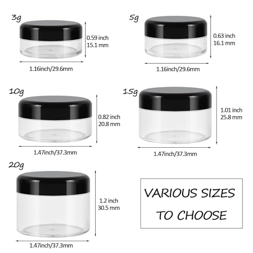 GOLACKY 10-Piece Travel Size Containers Set, Leak-Proof Cosmetic Jars