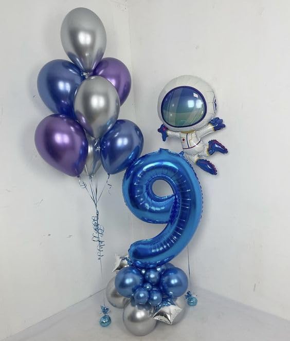 Number 19 Balloon by [Brand Name] - 40-Inch Navy Blue Birthday Decoration for 19th Celebration