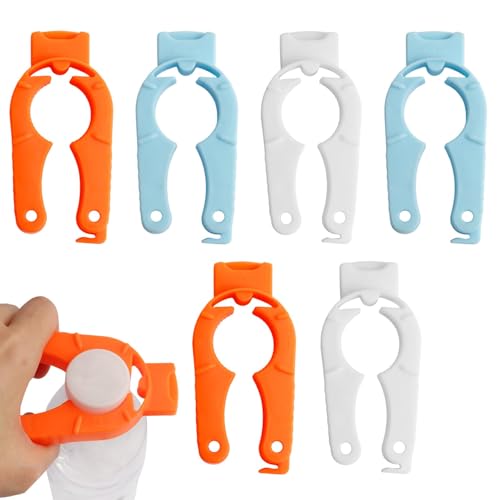 6-Pack Ergonomic Plastic Bottle Cap Openers for Easy Grip