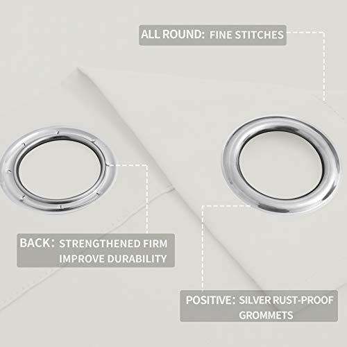 Easy-Going Ivory Blackout Curtains, 52" x 108" (Pack of 2) - Thermal Insulated & Noise Reduction