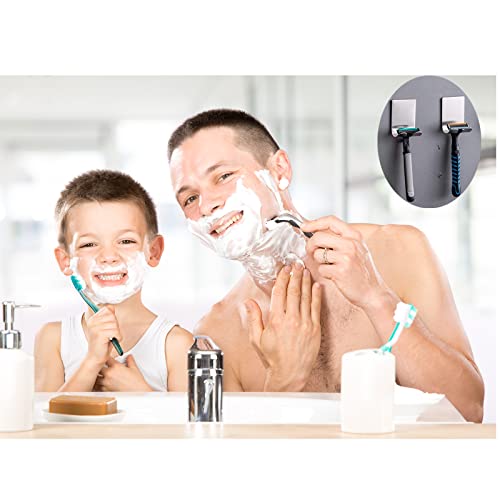 Luckyiren Razor Holder Hooks - 2 Pack Heavy Duty Stainless Steel