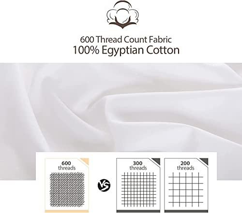 Shunjie.Home 2-Pack White Toddler Pillow Cases 100% Egyptian Cotton, Hypoallergenic