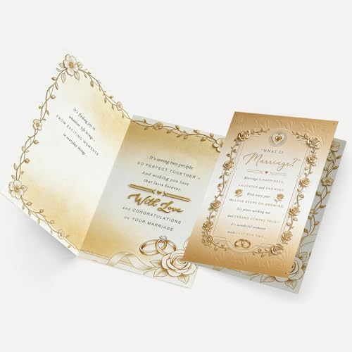 Elegant Wedding Card for Newlyweds | FANCYLUCKY Marriage Gift
