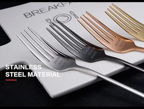 Personalized Stainless Steel Table Forks - Anniversary Gifts for Couples