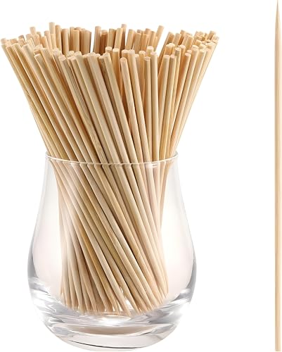 4-Inch Natural Bamboo Skewers - 200 Pack for Appetizers & BBQ