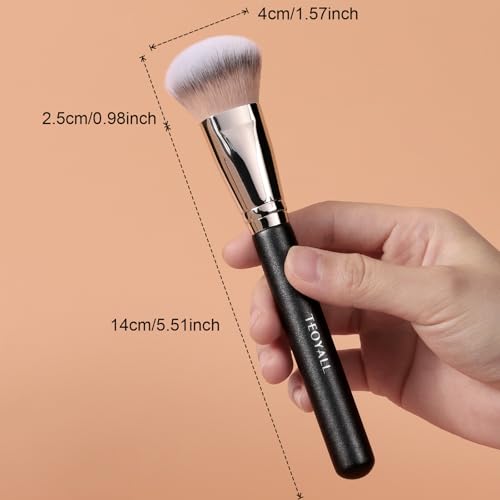 TEOYALL Domed Foundation Brush - Soft Synthetic Blending & Buffing Brush