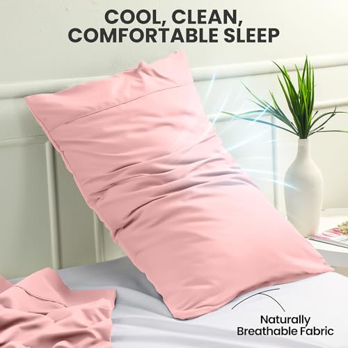 Utopia Bedding King Size Pillowcases - Set of 2, Pink Microfiber