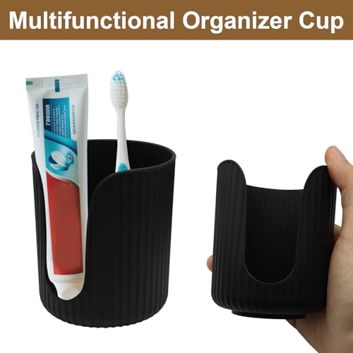 Black Bathroom Cup Dispenser for 3-4oz Disposable Cups