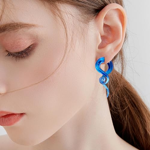 Stuppendux Glass Spiral Ear Tapers and Plugs - 2PC Body Piercing Jewelry