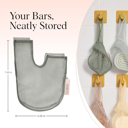 Kitsch Soap Saver Mesh Bag with Tag Identifier for Shampoo Bars