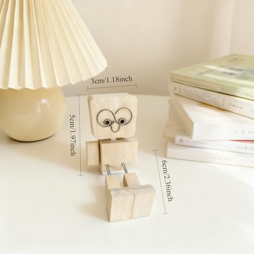 Beech Shaking Wooden Man Figurine - Magnetic Expressions Decor