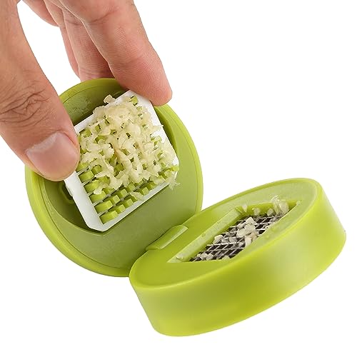 DOSMAMZ Garlic Press and Dicer Set - BPA Free Plastic, 2-Piece