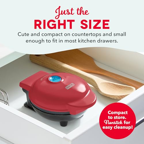 DASH Mini Waffle Maker - Compact 4-Inch Nonstick Waffle Iron