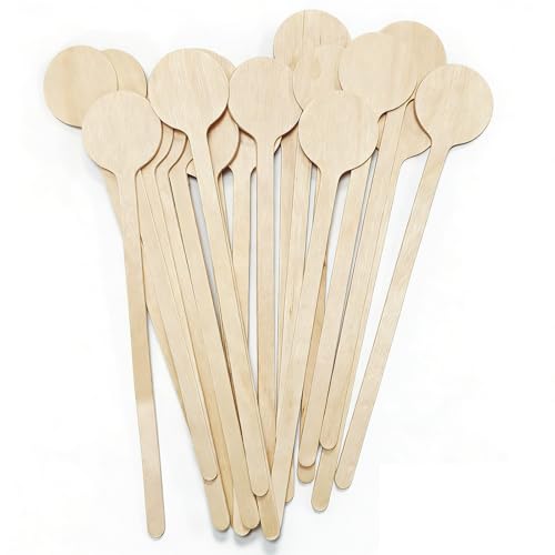 Wooden Coffee Stirrers - 20 Pack Eco-Friendly 6 Inch Stir Sticks
