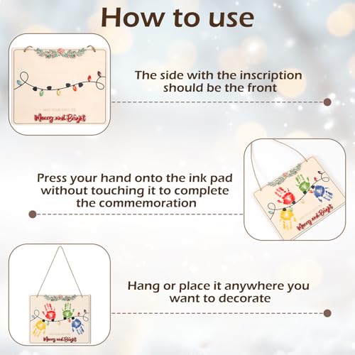 Baby's First Handprint Christmas Ornament - Fingerprint Holiday Craft - Christmas Keepsake