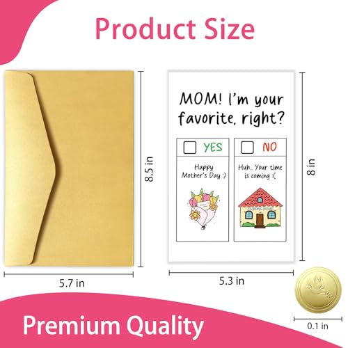 Cheeky Mother's Day Card - 'Am I Your Favorite Child?' Humor