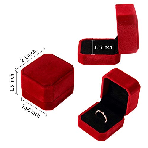 Lamoutor 9-Piece Mixed Color Velvet Jewelry Gift Box Set