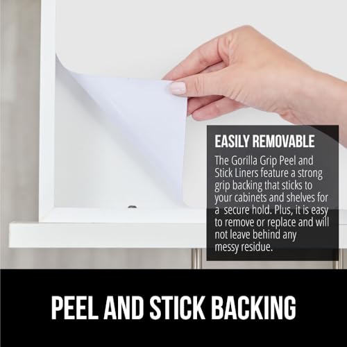 Gorilla Grip Peel and Stick Cabinet Liner, Clear Matte, 11.8" x 120"