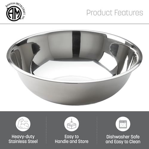 American Metalcraft 2 Qt Stainless Steel Mixing Bowl - Silver, Classic