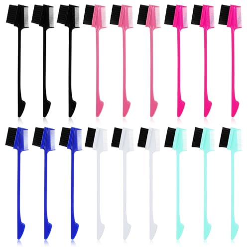 21-Piece Hair Edge Brush and Comb Set, Double-Sided Styling Tools