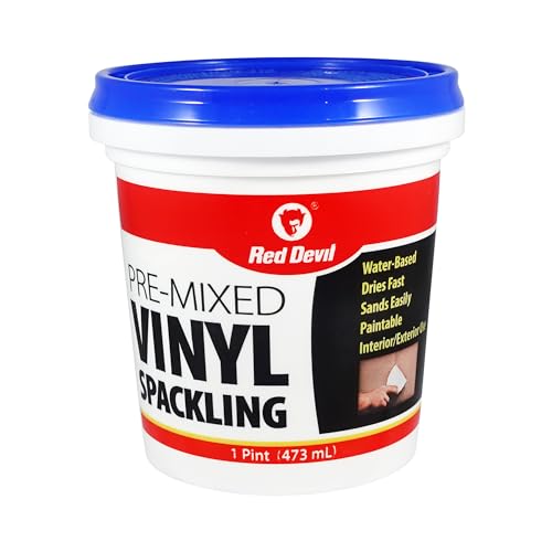 Red Devil Pre-Mixed Vinyl Spackling, 1 Pint - Interior & Exterior Wall Patch