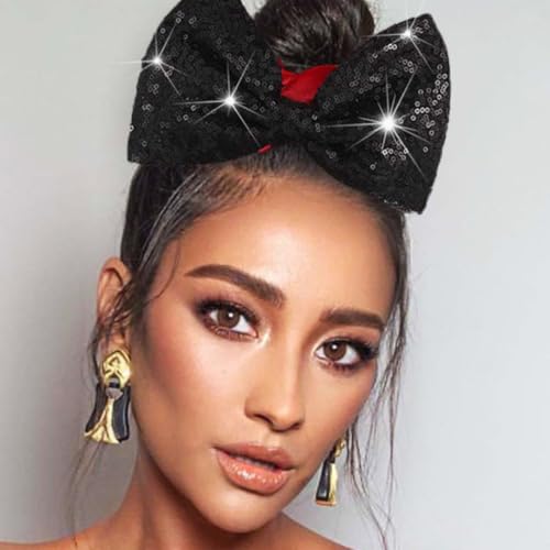 CAKURE Satin Bow Hair Scrunchies Elastic Ponytail Holder Hair Ties