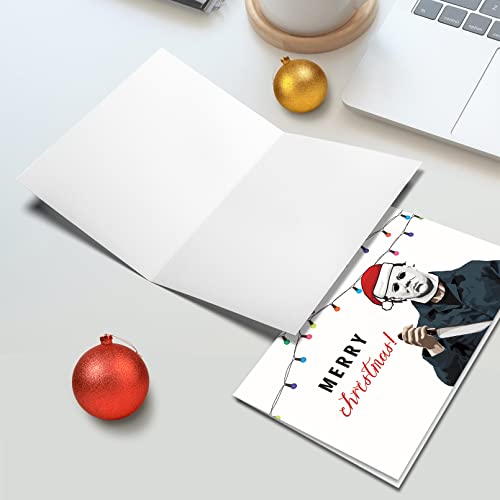 Funny Christmas Card with Envelopes - Horror Movie Humor