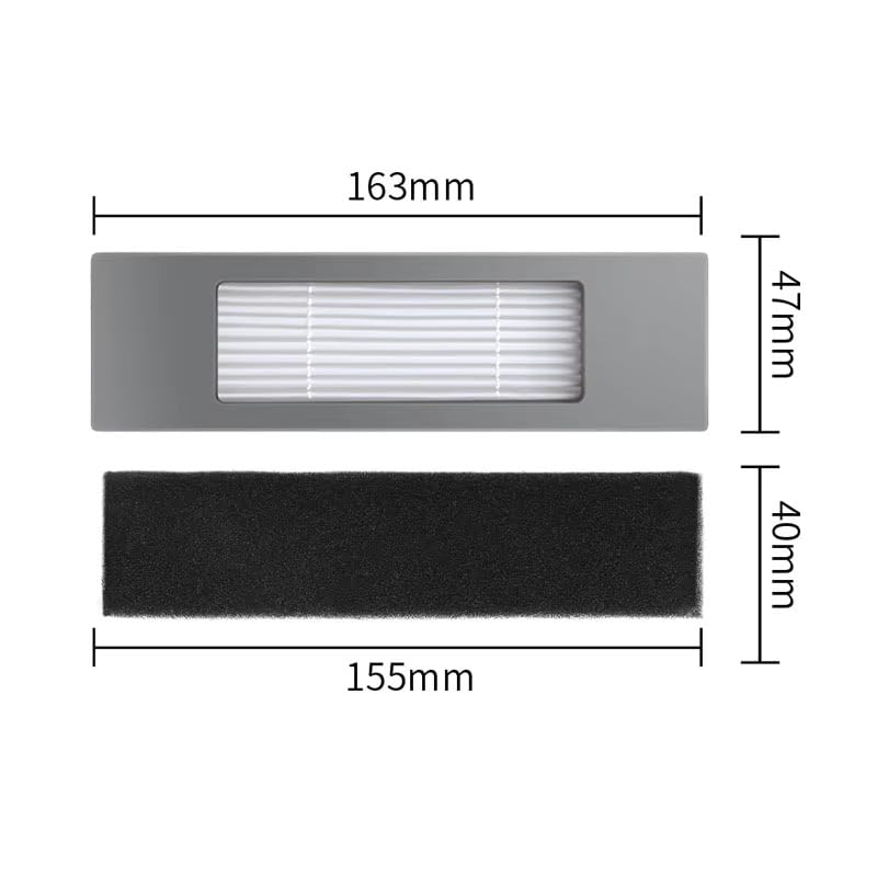 YunZZ 8-Pack HEPA Filters for Ecovacs Debot & Yeedi Robot Vacuums - Variation C