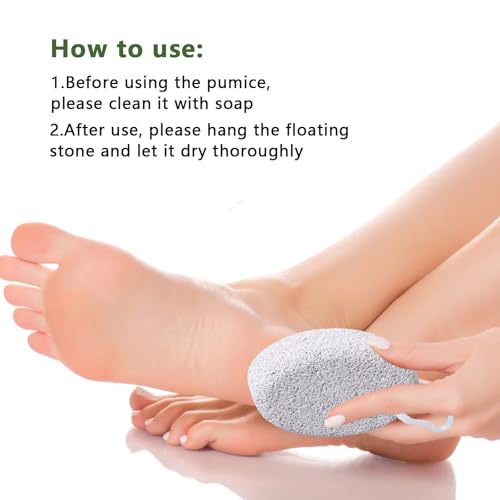 Borogo Natural Foot Pumice Stone 2-Pack - Lava Pedicure Callus Remover