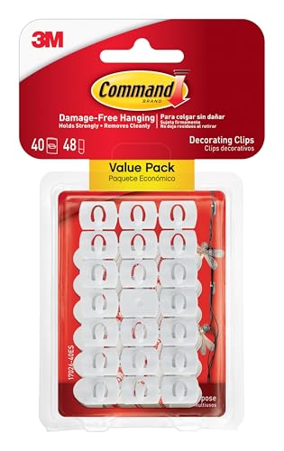 Command Clear Decorating Clips Value Pack - 40 Clips & 48 Strips