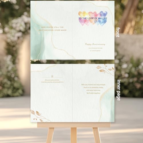 Funny Romantic Anniversary Card for Husband & Wife - 7x5in Gift