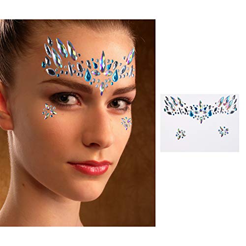 Kare & Kind Temporary Flash Tattoos, Metallic Face Stickers & Rhinestone Jewels