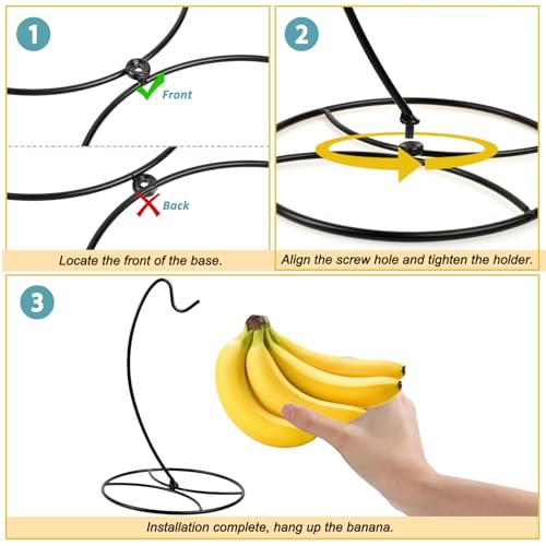 Sturdy Banana Holder Stand - Metal Hanger for Kitchen Countertop