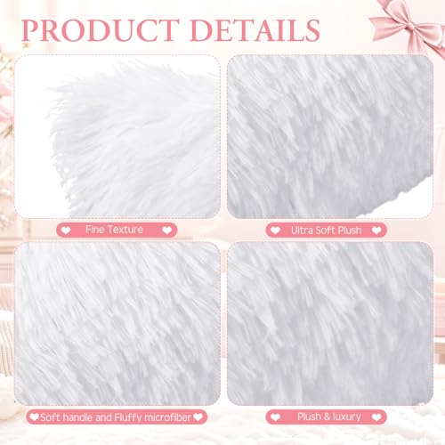 Mixweer 4-Pack Pink Bow & Plush Pillow Covers 18x18