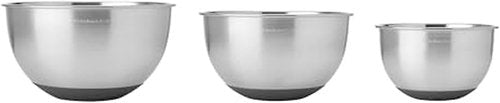 KitchenAid Stainless Steel Mixing Bowls - Durable Set of 3 for Effortless Meal Prep