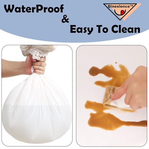 Premium White Plastic Tablecloth - 54 x 108 inches, 2 Pack