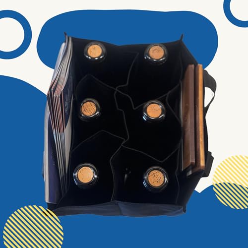 Eco-Friendly 6-Bottle Wine Tote Bag with Dividers