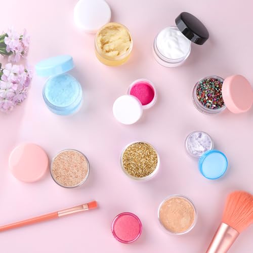 Accmor 10-Piece Clear Plastic Cosmetic Travel Jars with Spatulas