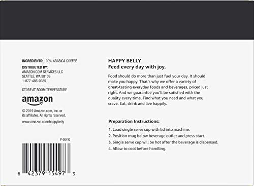 Happy Belly Dark Roast Coffee Pods - 100 Count (Pack of 2)