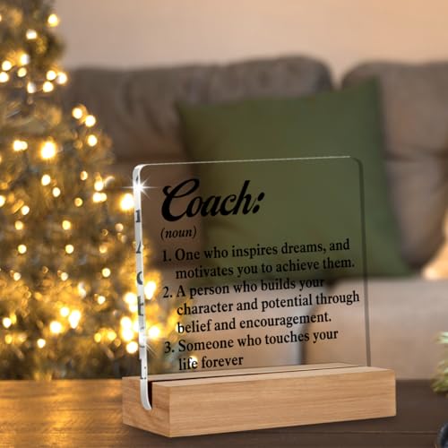 Acrylic Coach Gift Sign - 4x4 Inch Desk Decor for Coaches