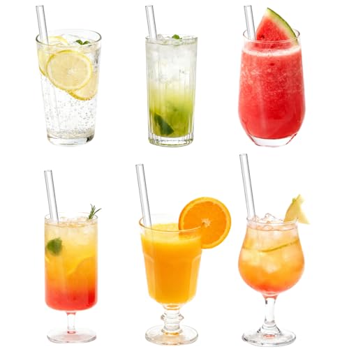 Bubrike 7-Inch Reusable Tritan Drinking Straws for Kids Cups - 8 Pack