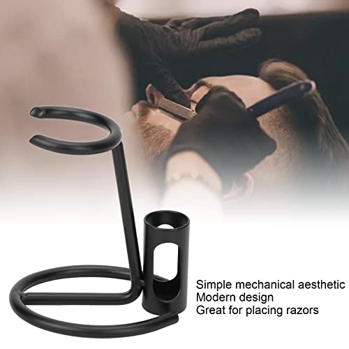 ZJchao Matte Black Non-Slip Shaving Brush and Razor Holder Stand